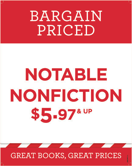 BAM-24HK1-111-Vertical Extended Bargain Feature Sign-Notable Nonfiction $5.97