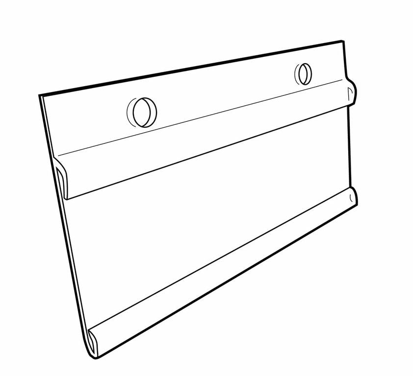 HARDWARE - 108707 - 3-1/2" L CLEAR TAG HOLDER W 2 CLEAR RINGS