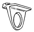 HARDWARE - 107015 - CEILING TWIST LOOP - HEAVY DUTY RECTANGLE BASE - WHITE