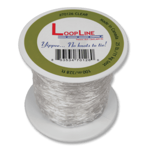 2NC HARDWARE - 10-70126 - 25LB LOOPLINE, CLEAR WITH 2" LOOPS, 328FT ROLL